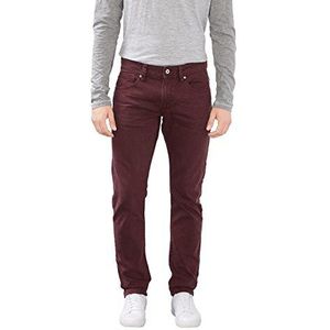 edc by ESPRIT Heren jeansbroek, rood (bordeaux red 600), 38W x 30L