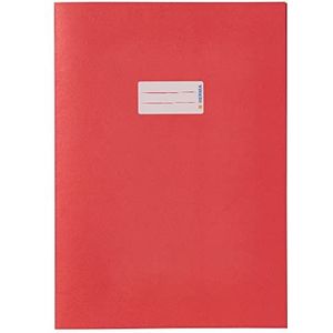 HERMA 5532 Schrift, A4, papier, rood, boekomslag met tekstveld van krachtig gerecycled oud papier en rijke kleuren, voor schoolschriften, gekleurd