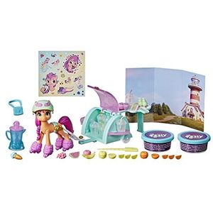 My Little Pony: A New Generation Smoothie Shop Sunny Starscout – Storyscène-speelgoed met speelmassa, 25 accessoires, 7,5 cm grote pony