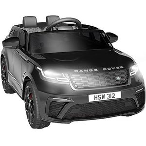 Land Rover Elektrische kinderauto met afstandsbediening, muziek, vroegtijdige opvoeding, USB, Tf, mp3, elektrische kinderauto voor vanaf 3 jaar (zwart)