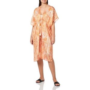 NALLY dames kimono, oranje/wit., M