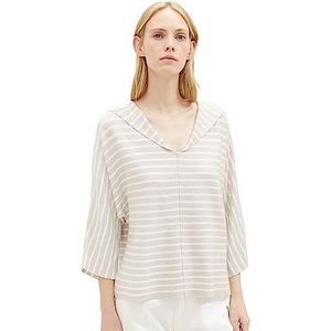 TOM TAILOR Damestrui, 33802 - Grey Melange Stripe, XS
