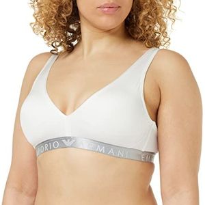 Emporio Armani Gewatteerde Bralette voor dames, Wit, XL