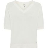 BRAX - Style.lesley - Zomertrui - 98 Gebroken Wit - Halve Mouwen - Viscose