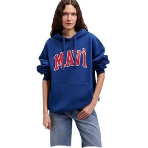 Mavi Dames Logo Hooded Sweatshirt T-Shirt, Navy Peony, XL, Navy Peony, XL