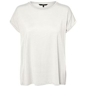 VERO MODA Vmaya Plain Ss Top Ga Noos Curve T-shirt voor dames, wit (snow white), XL Grote maten