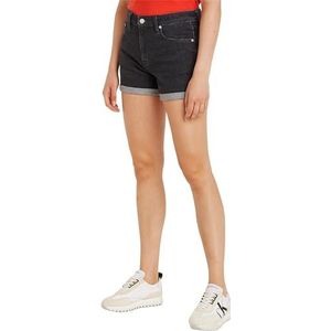 Calvin Klein Jeans Mid Rise Short voor dames, Denim Zwart, 24W