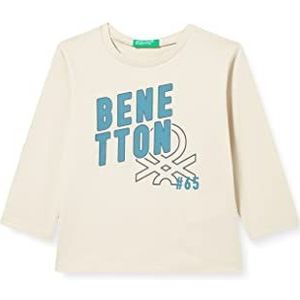United Colors of Benetton T-shirt met lange mouwen voor kinderen en jongeren, lichtbeige 32c, 18 mesi