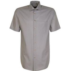 Seidensticker Zakelijk overhemd voor heren, regular fit, zacht, kent-kraag, korte mouwen, 100% katoen, zand, 48