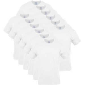 GILDAN Heren Crew T-shirts, Multipack, Kleur: wit, S