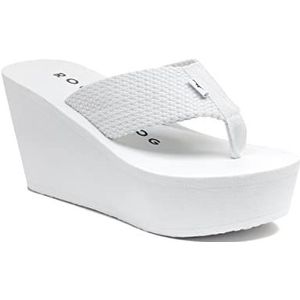 Rocket Dog Diver teenslippers voor dames, zwart, wit, 36 EU