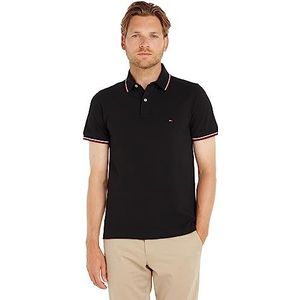Tommy Hilfiger heren Overhemd Tipped Slim Polo, Zwart, XL