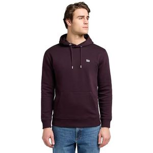 Lee - Plain Hoodie - Deep Wine - Geborstelde Fleece