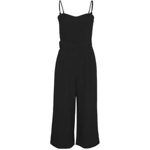 VERO MODA Vmclover Sl Cropped Straight Jumpsuit voor dames, zwart, L