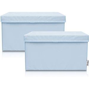 Lifeney Opbergdoos, Lichtblauw, Set van 2 – Perfect voor het Netjes Bewaren van Uw Spullen, Duurzaam en Stijlvol Ontwerp