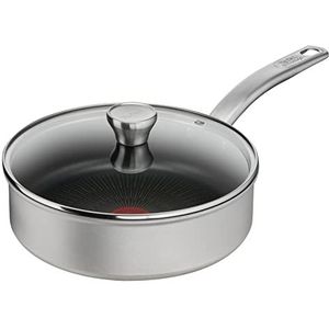 Tefal Impact On Sautepan, 24 cm, veilige antiaanbaklaag, krasbestendig, gemaakt van gerecyclede materialen, recyclebaar, alle kookplaten, inductiekookplaten, gemaakt in Frankrijk G2913202