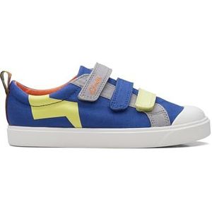 Clarks City Vibe K Sneakers voor jongens, bright blue, 32 EU Breed