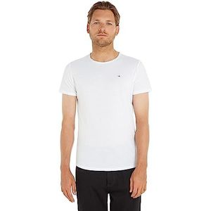 Tommy Jeans Heren TJM Slim T-shirt met korte mouwen Slim Fit, Wit, XL