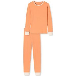 Schiesser Meisjespyjama lang pyjamaset, abrikoos, 176