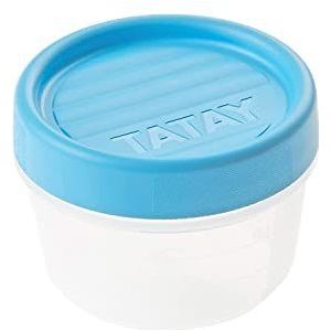 Tatay Opslag, luchtdicht, 0.2L van capaciteit, schroefdeksel, BPA-vrij, geschikt magnetron en vaatwasser, blauw. Maatregelen: 8,5 x 8,5 x 6 cm, Tatay_1160700, One Size