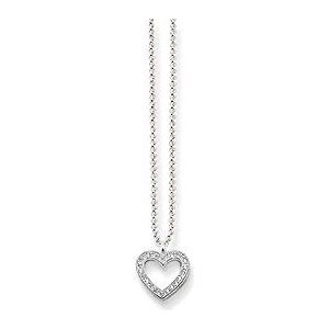 Thomas Sabo Damesketting met hanger 925 zilver zirkonia wit briljant geslepen 42 cm - SCKE150104