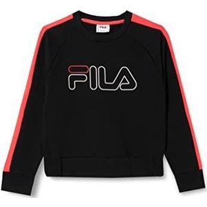 FILA Meisjes Sudan Cropped Sweatshirt, Black-Cayenne, 146/152, Black-Cayenne, 146/152 cm