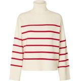 SELECTED Trui 'SLFKAMMA'  crème / vuurrood