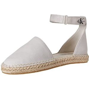 Calvin Klein Jeans Dames enkel Espadrille BTW, romig wit/helder wit, 5 UK, Romig wit helder wit, 38 EU