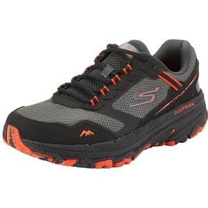 Skechers Heren GO Run Trail Altitude 2.0 Sneakers, zwart en oranje leer/textiel, 43 EU, Zwart en Oranje Leer Textiel, 43 EU