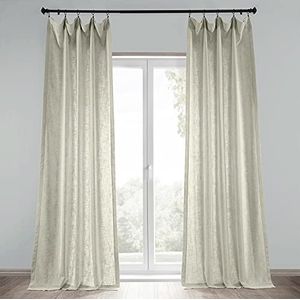 HPD Half Price Drapes Zwaar Faux Linnen Gordijn 50 X 120, (1 paneel) FHLCH-VET200210-120, gemoutcrème