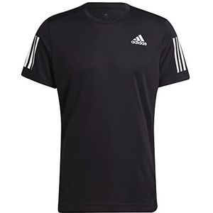 adidas Own The Run T-shirt voor heren (1 stuk), Zwart/Reflective silver, M Tall