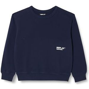 Replay Jongens sweatshirt van katoenmix, 882 Deep Blue, 8 Jaar