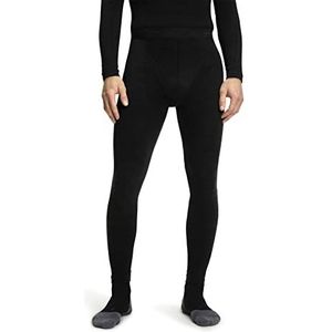 FALKE Heren Broek van onderlaag Wool Tech. Regular Fit Long Tights M TI Merino Thermo Ondergoed Sneldrogend Warm 1 Paar, Zwart (Black 3000), S