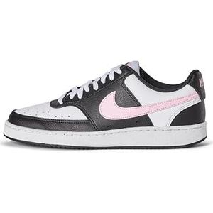 NIKE W Court Vision Lo Nn Sneaker voor dames, Zwart Roze Foam Wit, 41 EU