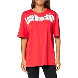 Love Moschino T-shirt voor dames, rood, 44 NL