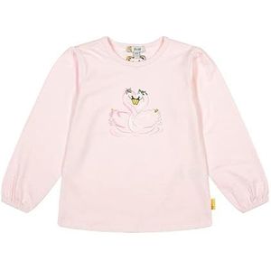 Steiff Jersey effen blouse met lange mouwen voor meisjes, Barely pink., 122 cm