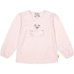 Steiff Jersey effen blouse met lange mouwen voor meisjes, Barely pink., 92 cm