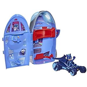 PJ Masks 2-in-1 hoofdkwartier speelset, hoofdkwartier en raket, speelgoed met actiefiguur voor kinderen vanaf 3 jaar
