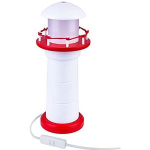 Tipoo kinderkamer decoratieve lamp gemaakt van houten kinderslaapkamer lamp vuurtoren rood