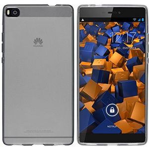 mumbi Hoes compatibel met Huawei P8 telefoonhoes telefoonhoes, transparant zwart