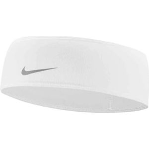 Nike Dri.Fit Swoosh Headband 2.0 zweetband Running Sport (wit - zilver)