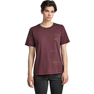 G-STAR RAW Dames Type Gezicht Size T-Shirt, Paars (Vineyard Wine 4107-D303), XS