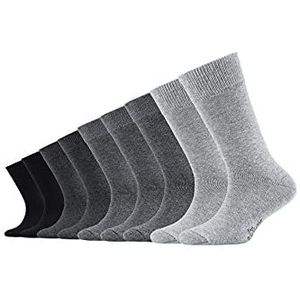 Huissokken - Grijstinten - 9 Paar - Zachte Rand - Versterkte Hiel