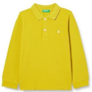 United Colors of Benetton Poloshirt met lange mouwen voor jongens, mosterdgeel 26b, 150 cm