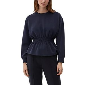 s.Oliver Sweatshirt voor dames met smok-detail, blauw, 42