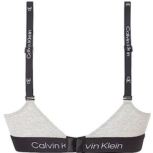 Calvin Klein Lght gevoerde bralette voor dames, Grijze Hei, XL