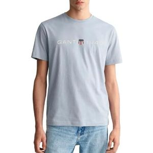 GANT Bedrukt T-shirt met Graphic SS voor heren, Stormachtige Zee, L