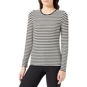 Vila VIASPEN L/S TOP, zwart/strepen: berk, XS