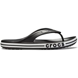 Crocs Unisex Bayaband Flip Flipflop, zwart, wit, 41/42 EU