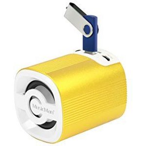 MusicMan X4 Grenade Soundstation luidspreker (microSD-kaartsleuf, 3,5 mm bus, 3 Watt, USB) goud